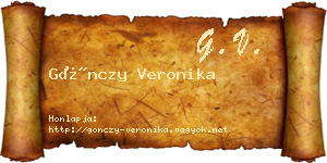 Gönczy Veronika névjegykártya